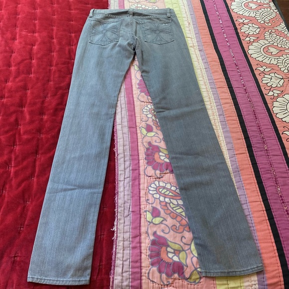 Habitual Skinny Low Rise Straight Leg Jeans in Stonewash Gray Stretch Denim - Picture 6 of 11